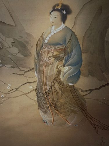 菱田春草「羅浮仙」1901年（長野県立美術館蔵）