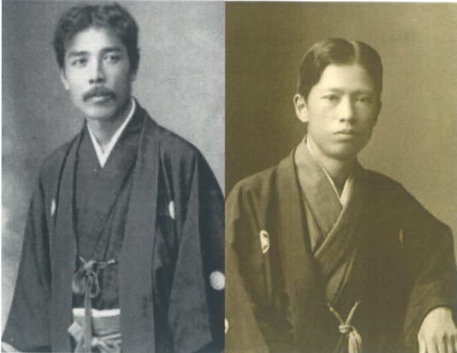 左から横山大観と菱田春草